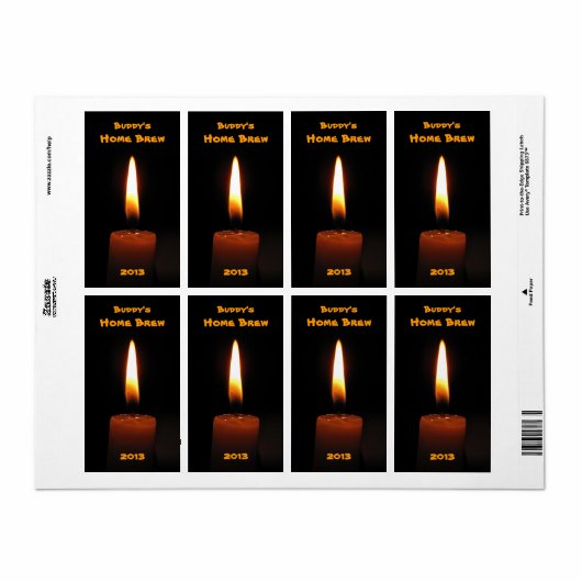 Kaarsvlam Bier Label (Full Sheet)