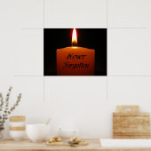Kaarsvlam nooit vergeten herinnering poster (Keuken)