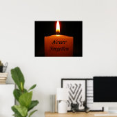 Kaarsvlam nooit vergeten herinnering poster (Thuiskantoor)
