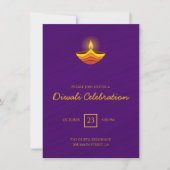 Kaarsvlam op Paarse achtergrond Kaart (Voorkant)