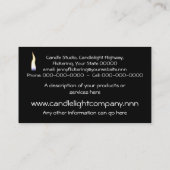 Kaarsvlam op zwart visitekaartje (Achterkant)