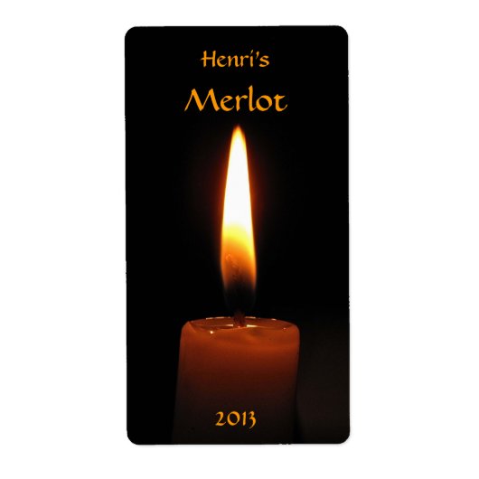 Kaarsvlam Wijnetiket Etiket (Voorkant)