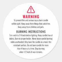 Kaarswaarschuwing en brandinstructies Label