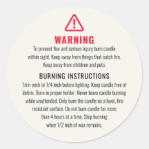 Kaarswaarschuwing en brandinstructies Label