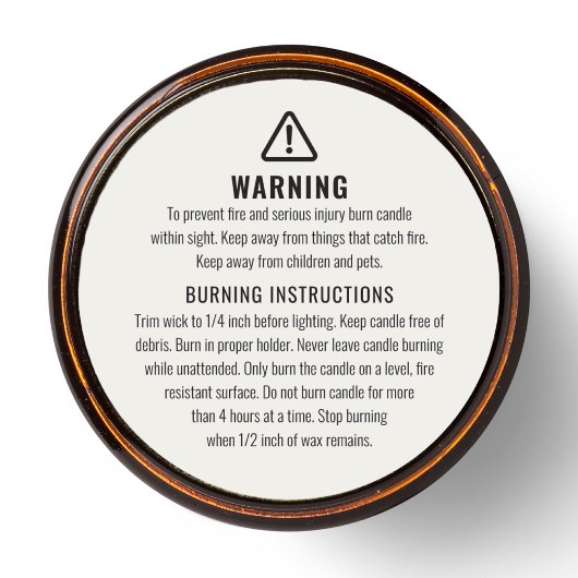 Kaarswaarschuwing en brandinstructies Label