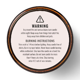 Kaarswaarschuwing en brandinstructies Label