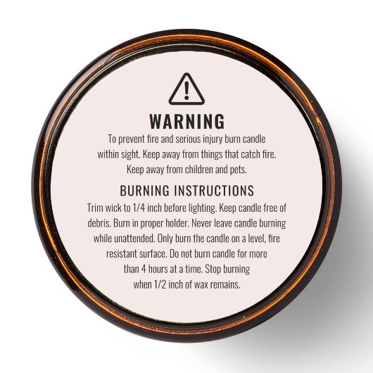 Kaarswaarschuwing en brandinstructies Label