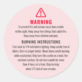 Kaarswaarschuwing en brandinstructies Label