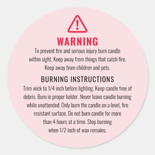 Kaarswaarschuwing en brandinstructies Label (Voorkant)
