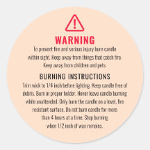 Kaarswaarschuwing en brandinstructies Label