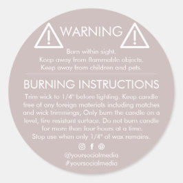 Kaarswaarschuwingslabel – modern veiligheidsontwer ronde sticker