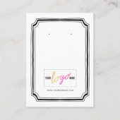 Kaart 01 met Logo handgetekende Lijst oorringen we Visitekaartje (Voorkant)