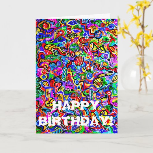 Kaart 104 van de verjaardag (Gele Bloem)