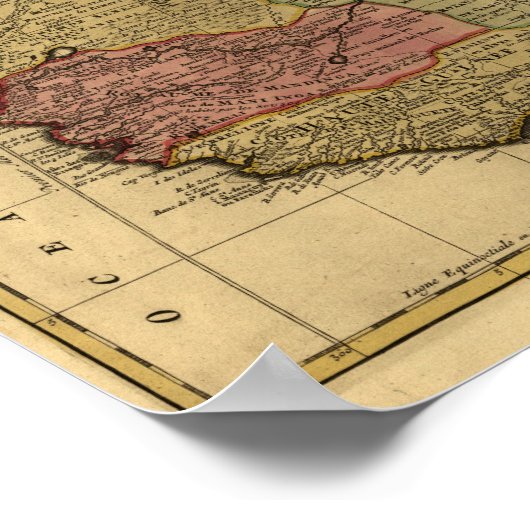 kaart 1742 Noord-Afrika Poster (Hoek)