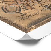 Kaart 1755 van de stad New York Poster (Hoek)