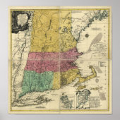  kaart 1777 New England Poster (Voorkant)