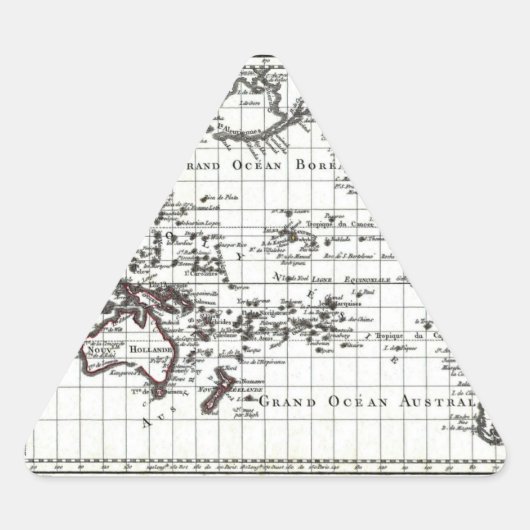 kaart 1806 - Australasie en polynesie Sticker (Voorkant)