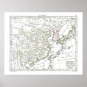 Kaart 1806 - La Chine Poster