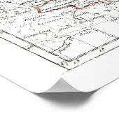 Kaart 1806 - La Pologne Poster (Hoek)