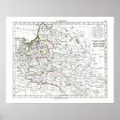 Kaart 1806 - La Pologne Poster (Voorkant)