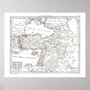 Kaart 1806 - La Turquie d'Asie Poster