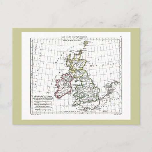 Kaart 1806 - Les Isles Britanniques (Voorkant)