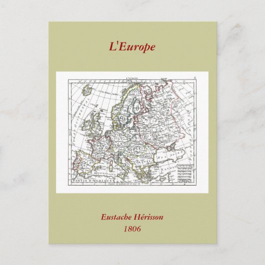 Kaart 1806 - L'Europa (Voorkant)