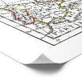 Kaart 1806 - L'Europa Poster (Hoek)