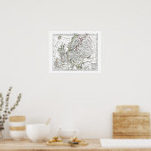 Kaart 1806 - L'Europa Poster (Keuken)