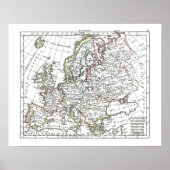 Kaart 1806 - L'Europa Poster (Voorkant)
