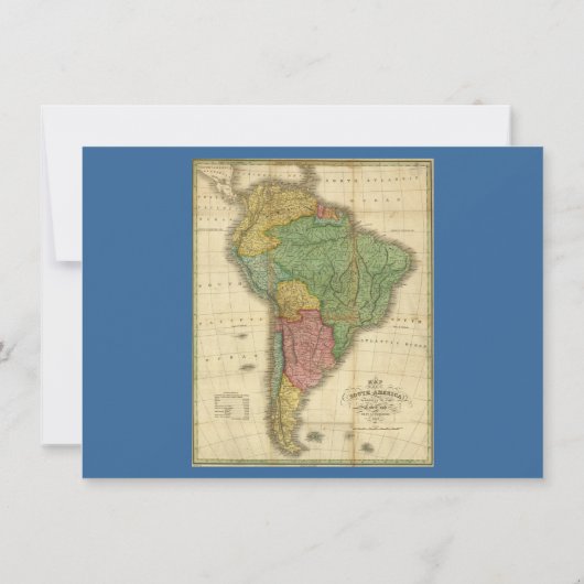  kaart 1826 Zuid-Amerika van Anthony Finley (Achterkant)