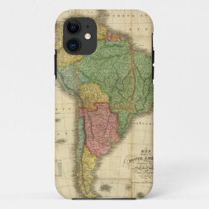 kaart 1826 Zuid-Amerika van Anthony Finley iPhone 11 Hoesje