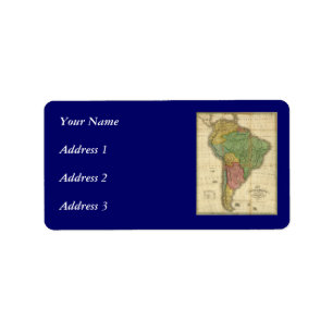 kaart 1826 Zuid-Amerika van Anthony Finley Etiket