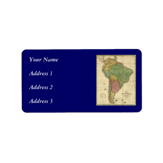  kaart 1826 Zuid-Amerika van Anthony Finley Etiket (Voorkant)