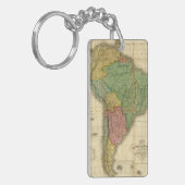 kaart 1826 Zuid-Amerika van Anthony Finley Sleutelhanger (Voorkant Links)