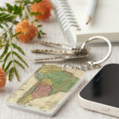  kaart 1826 Zuid-Amerika van Anthony Finley Sleutelhanger (Voorkant Rechts)