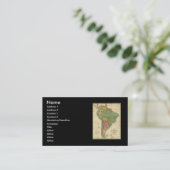  kaart 1826 Zuid-Amerika van Anthony Finley Visitekaartje (Staand voorkant)