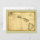  kaart 1837 Hawaii - Hawaiiaanse eilanden (Voorkant / Achterkant)