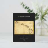  kaart 1837 Hawaii - Hawaiiaanse eilanden (Staand voorkant)