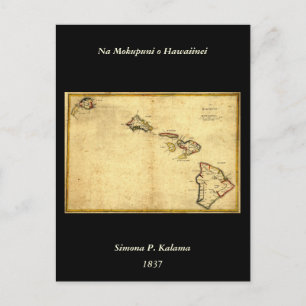 kaart 1837 Hawaii - Hawaiiaanse eilanden
