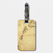  kaart 1837 Hawaii - Hawaiiaanse eilanden Bagagelabel (Achterkant verticaal)