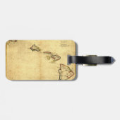  kaart 1837 Hawaii - Hawaiiaanse eilanden Bagagelabel (Achterkant horizontaal)