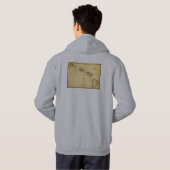 kaart 1837 Hawaii - Hawaiiaanse eilanden Hoodie (Achterkant volledig)