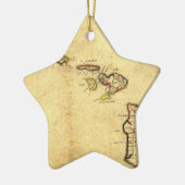  kaart 1837 Hawaii - Hawaiiaanse eilanden Keramisch Ornament (Links)