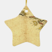  kaart 1837 Hawaii - Hawaiiaanse eilanden Keramisch Ornament (Achterkant)