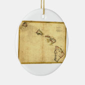  kaart 1837 Hawaii - Hawaiiaanse eilanden Keramisch Ornament (Rechts)