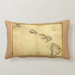 kaart 1837 Hawaii - Hawaiiaanse eilanden Kussen