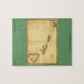 kaart 1837 Hawaii - Hawaiiaanse eilanden Legpuzzel (Horizontaal)