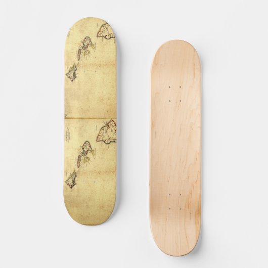  kaart 1837 Hawaii - Hawaiiaanse eilanden Skateboard (Voorkant)