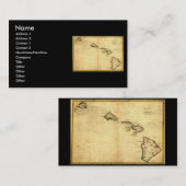  kaart 1837 Hawaii - Hawaiiaanse eilanden Visitekaartje (Voorkant / Achterkant)